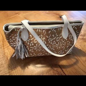 Cork and Leather Tassel Handbag